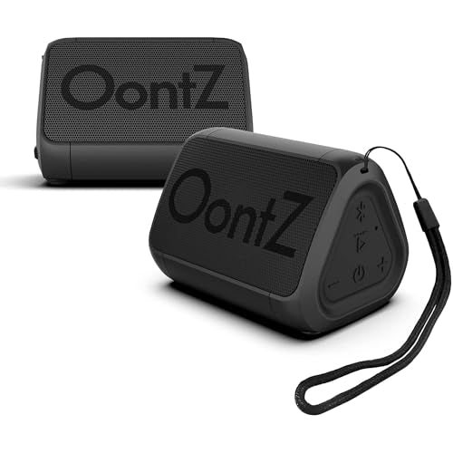 OontZ Angle Solo Compact Bluetooth Speakers, 2-Pack, 14-Hour Playtime
