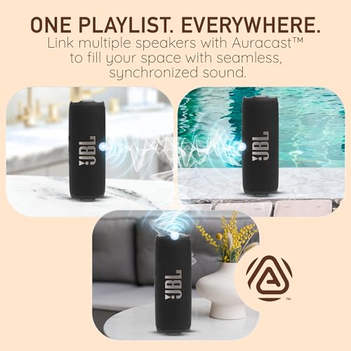 JBL Flip 7 Portable Bluetooth Speaker, IP68 Waterproof, Dustproof, Drop-Proof, PushLock System, AI Sound Boost, 16H Battery – Purple – Boomph's Comprehensive Ultimate Performance Cloth Solution - color: Purple