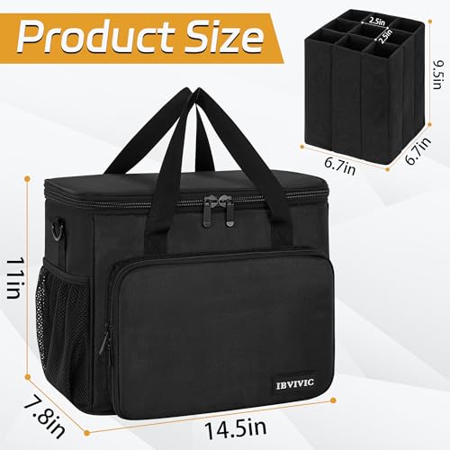 IBVIVIC 9 Slots Wireless Microphone Case, Microphone Carry Travel Bag | Mic Storage Bag with Shoulder Strap for Singing Party, Karaoke, Travel, Performances - size: 9 Slots