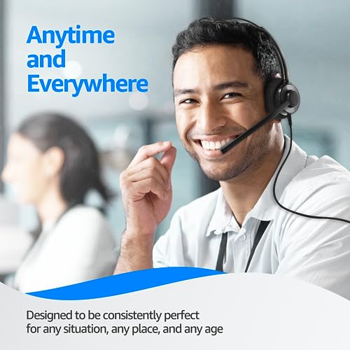 IPD IPH-160 Phone Headset with Noise Cancelling Microphone for Office and Call Center- Comapatible with Polycom VVX, Aastra,Avaya Digital, Nortel,Samsung,Mitel landline Phones. | Office and Call Center, Compatible with Polycom VVX, Aastra, Avaya Digital,