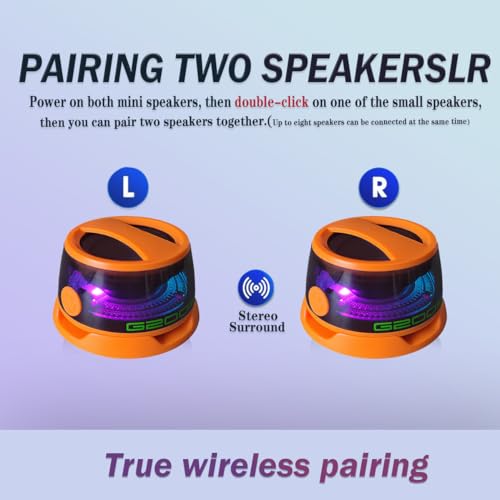 G200 Magnetic Bluetooth Speaker with RGB Lights - color: An orange
