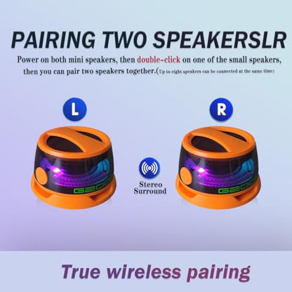 G200 Magnetic Bluetooth Speaker with RGB Lights - color: An orange