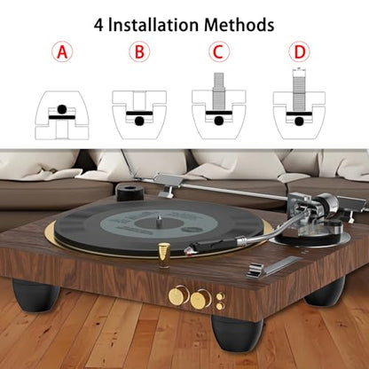 Audiocrast 4X HiFi Speaker Spikes Stand Feet Pads 30x33mm Isolation Feet, Aluminum Speaker Shock Absorber for Subwoofer Amp Turntables DAC