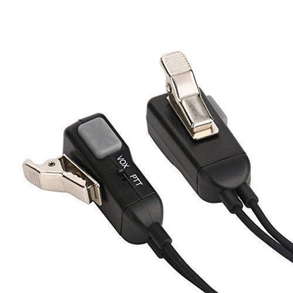 RYL13 Two-Way Radios Headset Noise Canceling Transparent Security Earpiece for Midland GMRS/FRS Radios with PTT/VOX – Pair
