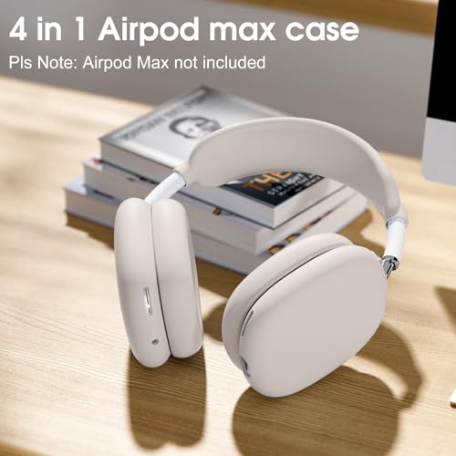Lerobo Case Cover for Airpods Max Headphones,Soft Ear Cup Silicone Case for Apple Airpod Max 2024/2020,Anti-Scratch Earpad Cover Accessories,Nude - color: Nude