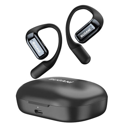 BUGANI Open Ear Headphones, Bluetooth 5.4 Wireless Earbuds with 60H Playtime, ENC Noise Cancelling Mic for Clear Calls, IPX5 Waterproof Sports Earphones for Running Workout Cycling | Bluetooth 5.4 60H Playtime ENC Clear Calls IPX5 Waterproof Lightweight C