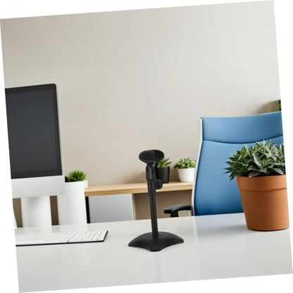 Vaguelly Adjustable Desk Mic Stand round Base, Compact Microphone Holder for Handheld Microphones, Universal Compatibility for Desk Setups and Podcasts, Made of Abs and Iron