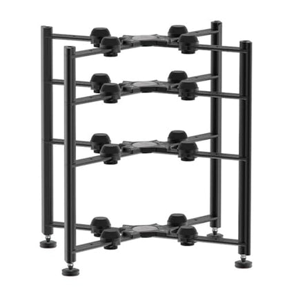 Media Stand, Desktop Audio Rack Shock Absorbing, Open Breathable, AV Media Storage Cabinet Aluminum Alloy Frame, Stereo Cabinet for Living Room(20x18.7/50.8x47.5cm) - size: 20x18.7"/50.8x47.5cm