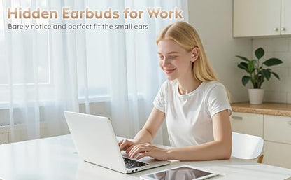 Invisible Mini Sleep Earbuds Bluetooth Wireless for Side Sleeper Small Ears - color: Beige