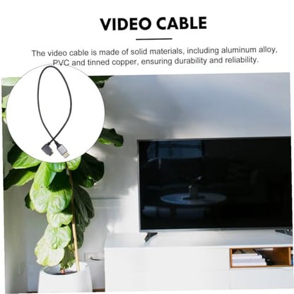 Right Angle Display Cable Male to Male Monitor Connector Flexible Video Wire for Tvs Computers and High-Speed Data Transfer