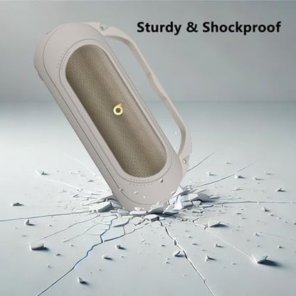 Silicone Cover Case Compatible with Beats Pill 2024 Bluetooth Speaker | Accessories for Beats Pill Speaker Protective Case with Handle, Shockproof and Anti-Scratch Cover (Grey) - color: Grey