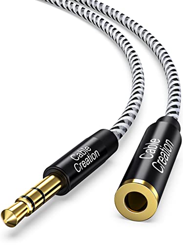CableCreation 3.5mm Headphone TRS Extension Cable Bundle with 90 Degree TRRS 3.5mm Extension