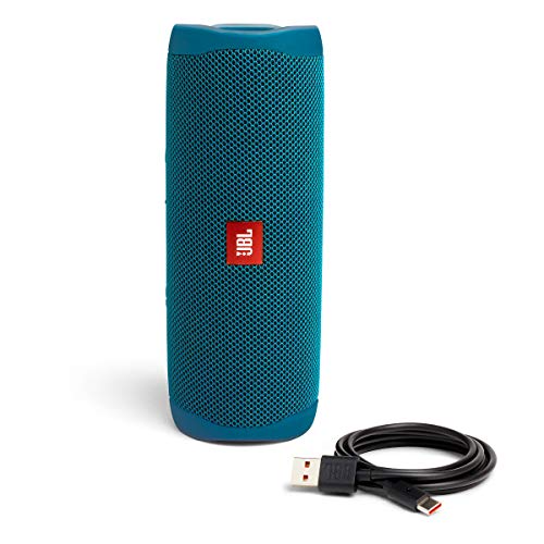 JBL FLIP 5 - Waterproof Portable Bluetooth Speaker Made From 100% Recycled Plastic - Blue | Made from 90 recycled plastic, Sounds better than ever, Bring the party anywhere, Make a splash with IPX7 waterproof design - color: Eco Blue