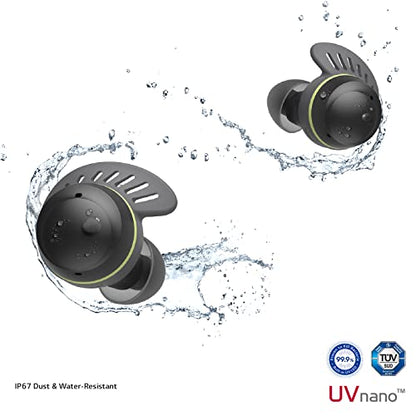 LG Tone Free Fit TF8 - IP67 Sports Wireless Earbuds with Plug & Wireless, Secure & Comfort Fit, ANC, UVnano, Multi-Point, 30 Hours Long Lasting Battery, Meridian Sound