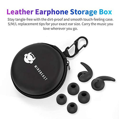 MINDBEAST Noise Cancelling Headphones Wired Earbuds with Microphone | Running Gaming Noise Cancelling Earbuds Wired with Case, Extra Bass For Sport Workout, Adult and Kids, In Ear Ear Bud 3.5mm