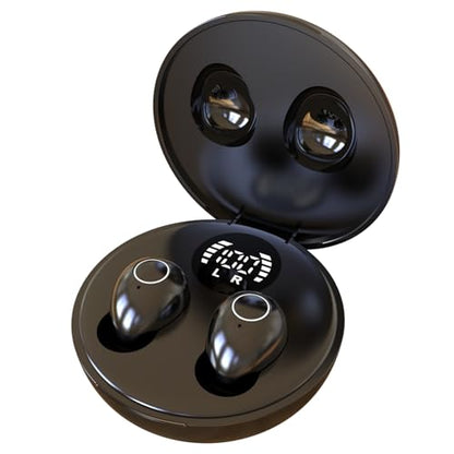 Invisible Sleep Headphones,Mini Invisible Silicone Sleep Earbuds for Side Sleepers, Noise Blocking Sleeping Headphones,Extensive Sleep Audio, Ultra Comfort for Side Sleepers,Bluetooth 5.4 (Black) - color: Black