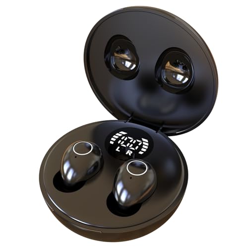 Invisible Sleep Headphones,Mini Invisible Silicone Sleep Earbuds for Side Sleepers, Noise Blocking Sleeping Headphones,Extensive Sleep Audio, Ultra Comfort for Side Sleepers,Bluetooth 5.4 (Black) - color: Black