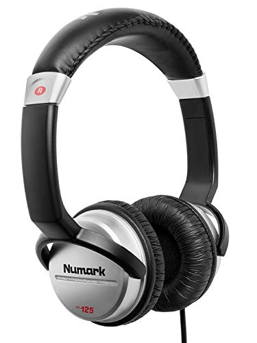 Numark HF125 Closed-Back DJ Headphones | 40mm Drivers, Comfortable Ear Pads, 3m Cable, Closed-Back Design, for Monitoring, Mixing and Audio Playback - style: HF125