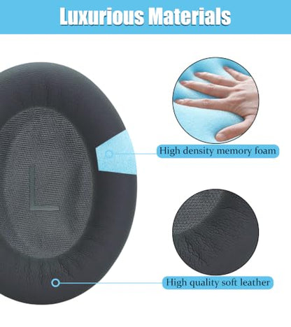 QC45 Replacement Ear Pads are Compatible with Bose QuietComfort 45 (QC45)/QuietComfort SE (QC SE) Headphones. Akkiv Replacement Ear Pads are Made of Protein Leather and Memory Foam (Titanium Gray) - color: titanium gray