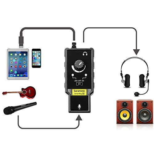Microphone Preamp Compatible with IOS Devices Livestream, Saramonic XLR Lghtning Mic & Guitar Interface Compatible with iPhone 11 X 8 7 7s iPad iPod Touch Guitar Acoustic Devices Youtube Video - size: Lightning Input