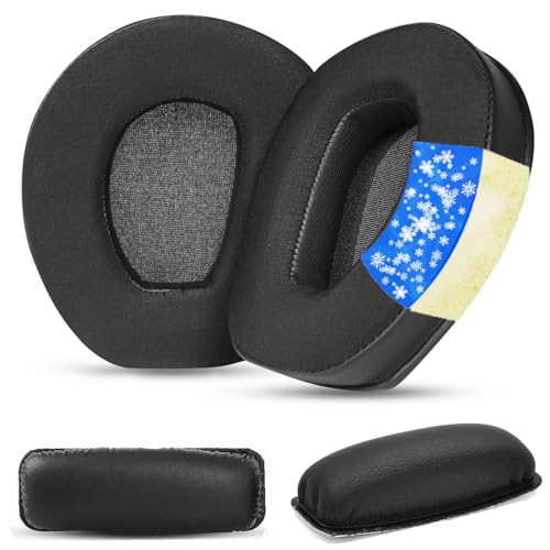 Cooling Gel Ear Pads Headband Compatible with Sennheiser RS165/RS175 HDR175/HDR165/HDR175/TR165/TR175 Headphones Replacement Head Band Earpads with ice Silk Fabric Added Thickness