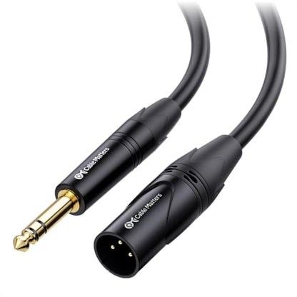 Cable Matters 6.35mm 1/4 Inch TRS to XLR Cable, Male to Male, 3ft - size: 3 ft