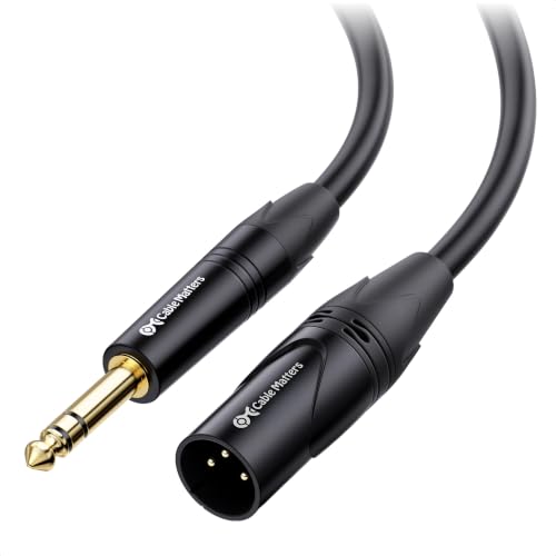 Cable Matters 6.35mm 1/4 Inch TRS to XLR Cable, Male to Male, 15ft - size: 15 ft