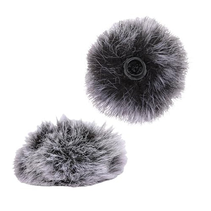2PCS Microphone Furry Windscreen Muff Fit for Rode Wireless Go II Wind Muff Windscreen, Handheld Microphone Windscreen Reducing Wind Ambient Noise (Gray)