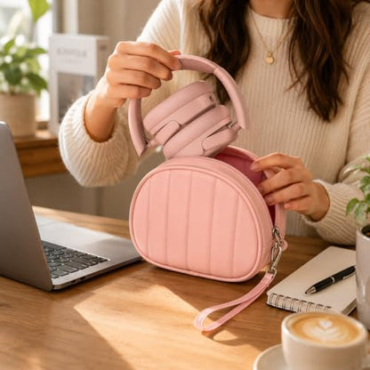 Soft-Touch Headphone Case for Sony, for JBL and for BERIBES-Pink - color: PINK