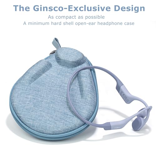 Ginsco Universal Bone Conduction Headphones Case Compatible with SHOKZ New OpenRun Pro 2/Pro 2 Mini/OpenRun/OpenSwim Open-Ear Sport Headphones, Compatible with Raycon/CXK/BAICLUD/MRYTKY (Light Blue) - color: Light Blue