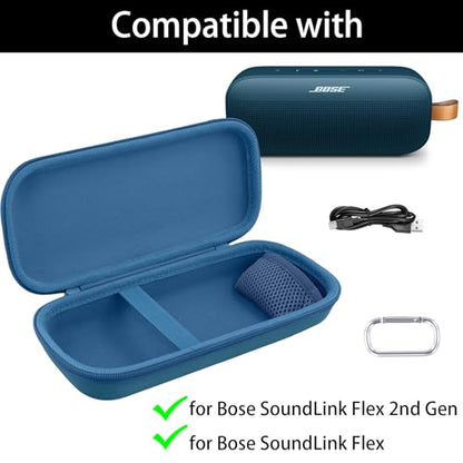 Aenllosi Hard Case for Bose SoundLink Flex 2nd Gen Speaker, Twilight Blue | EVA Hard Shell, Drop Resistant Protection, Water Resistant Protection, Dust Proof Protection, Protective Case Only - color: Twilight Blue, style: Hard Case for Bose SoundLink Flex