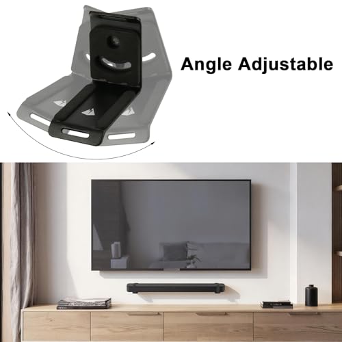 Soundbar Wall Mount for JBL/Bose/Samsung/Vizio/Sony Sound bar | Under TV Bracket with Hook and Loop Straps Metal Sound Bar Shelf for Home RV Boat