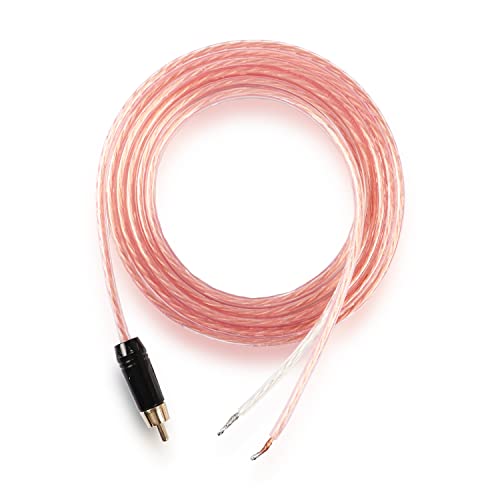 RCA Speaker Wire Pigtail Bare Cable RCA Plug Open End Subwoofer Wire-2 M