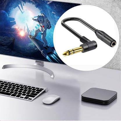 1/4inch Extension Cable,6.35mm 1/4" Male to Female Stereo Adapters,Headphones Guitar Right Extension Cable