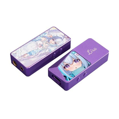 CVJ Lila USB C Headphone Amp DAC Dongle 3.5mm Jack Audio Portable Amplifier | Dual Output DSD 256, 4.4mm Balanced, High Res 32bit/384kHz, ES9039Q2M Chip for iPhone 15 Pro Max Plus iPad Android Phone - color: Purple