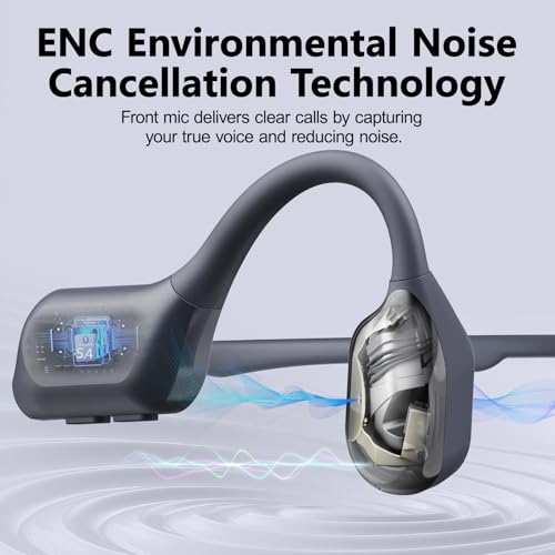 Swimming Headphones, Bone Conduction Headphones Bluetooth 5.4, IPX8 Waterproof with 32GB MP3 Player, Open Earphones with Safelight, Underwater Headphone for Swimming, Night Running, Fitness