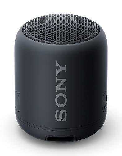 Sony SRS-XB12 Mini Bluetooth Speaker Loud Extra Bass Portable Wireless Speaker with Bluetooth -Loud Audio for Phone Calls- Small Waterproof and Dustproof Travel Music Speakers Black SRS-XB12/B