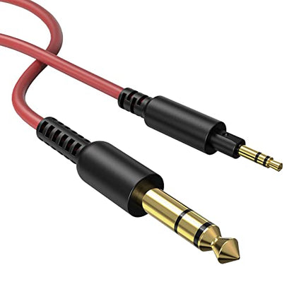 OneOdio Coiled 3.5mm to 6.35mm TRS Stereo Audio Cable, 6.9ft-9.8ft Stretchable, Gold-Plated Connectors, Spring Guitar/Amp/HiFi Aux Cord for Fusion A71