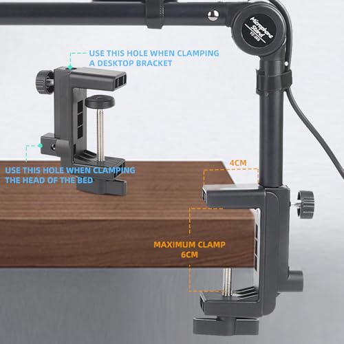 Microphone Boom Arm, 360° Rotatable Low Profiles Mic Stand with Desk Mount and 3/8" 5/8" Interface 3.3lb Capacity Foldable Desk Condenser Dynamic Mic Arm for Podcast