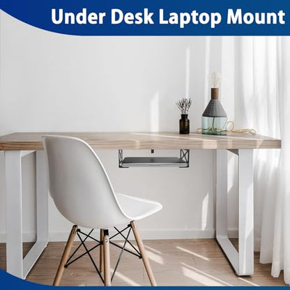 woiron Under Desk Laptop Mount, Metal Under Desk Shelf Holder