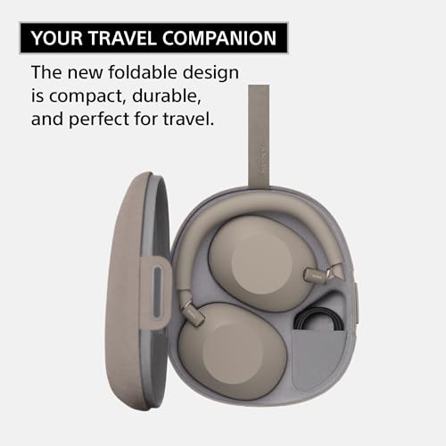 Sony WH-1000XM6 The Best Noise Cancelling Wireless Headphones, Sandstone | HD NC Processor QN3, 12 Microphones, Adaptive NC Optimizer, Mastered by Engineers, Studio-Quality, Up to 30 Hrs of Battery - color: Sandstone
