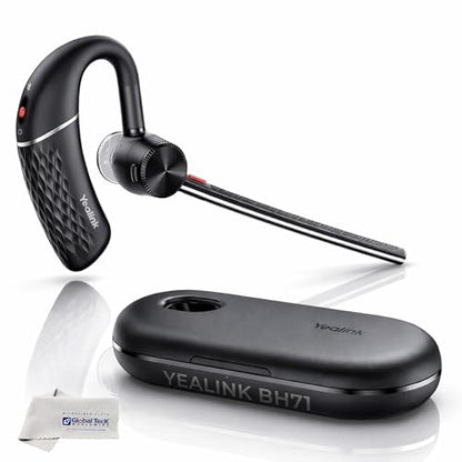 Yealink BH71 Teams Certified Wireless Headset Only 1208651 - Deskphone, PC,Mac, Video Calls, Mobile Phone Calls, Compatible with Zoom, RingCentral, Meet, Teams, Gold Support Plan Bundle - style: BH71 Bluetooth headset