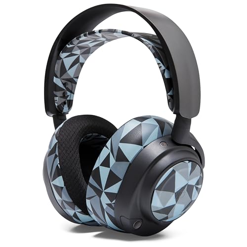 WC Side Plates for Arctis Nova Pro Wireless, Pro Wired & Nova Elite | Made by Wicked Cushions | Also fits Nova Pro Omni, 7, 7X & 7P | Geo Grey - color: Geo Grey