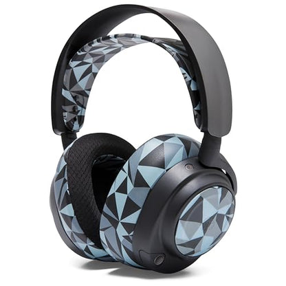 WC Side Plates for Arctis Nova Pro Wireless, Pro Wired & Nova Elite | Made by Wicked Cushions | Also fits Nova Pro Omni, 7, 7X & 7P | Geo Grey - color: Geo Grey