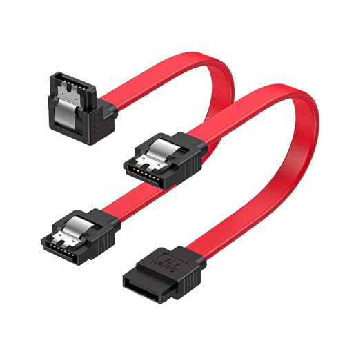 CableCreation SATA III Cable,8-Inch/0.6FT SATA III 6.0Gbps 7pin Data Cable - size: 0.6FT, style: 1Pack Straight+1Pack Angle