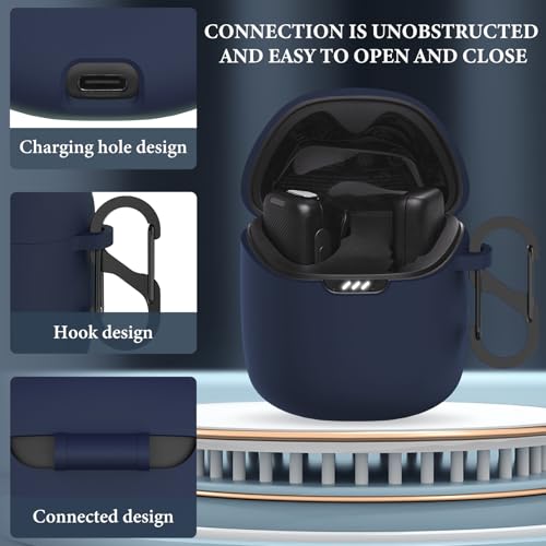 Geekria for Creators Microphone Case Cover Compatible with JBL Quantum Stream Wireless, Mic Silicone Protective Case Skin, Soft Microphone Travel Charging Case Sleeve (Blue) - color: Blue