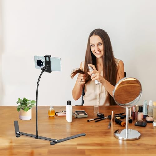 Adjustable Phone Tripod, Overhead Phone Mount, Tabletop Tripod for Cookie Decorating and Teaching Online Live Streaming and Showing Drawing Sketching Cooking