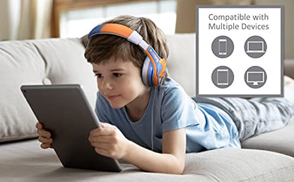 Blippi Kids Headphones with 3.5mm Audio Jack, Wired Headphones for School, Home or Travel (Blippi) - color: Blippi