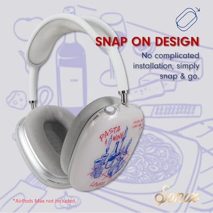Sonix Protective Case for AirPods Max Headphones - Stylish TPU Hard Shell Ear Cup Covers | Pasta & Wine - color: Pasta & Wine