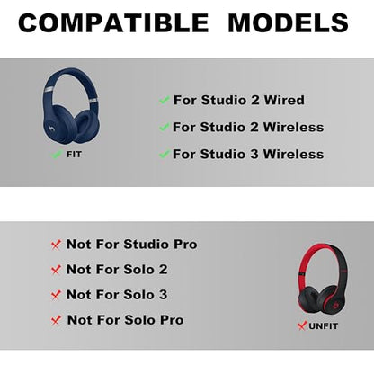 Studio 3 Headband Replacement -Top Headband Accessories, as Same The OEM Compatible with Studio 3 Wireless(A1914) & Studio 2 Wired/Wireless (B0500/B0501) Headphones (Studio 3-Navy Blue) - color: Studio 3-Navy Blue
